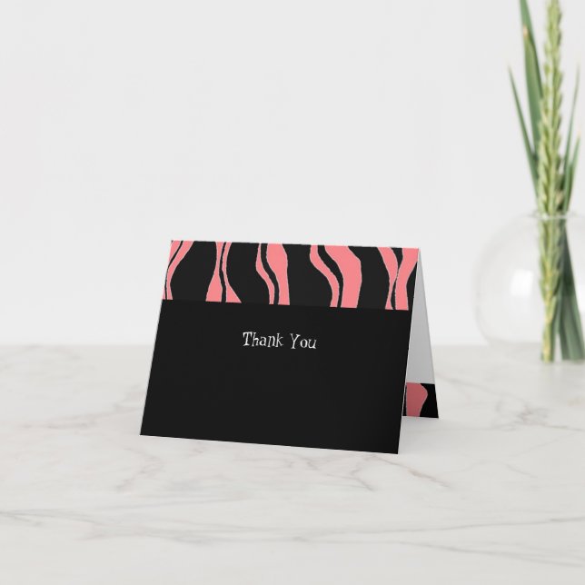 Merci en bande de Zèbre rose et noir (Devant)