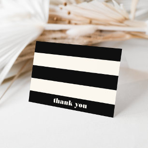 Merci en bande moderne noir et crème
