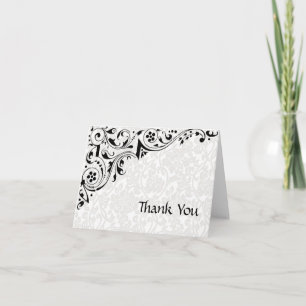 Merci en dentelle noir et blanc