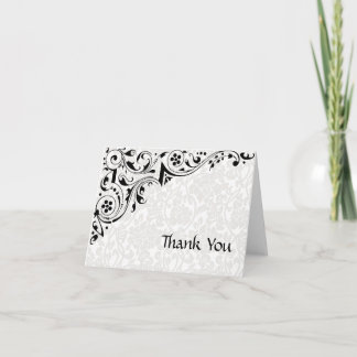 Merci en dentelle noir et blanc