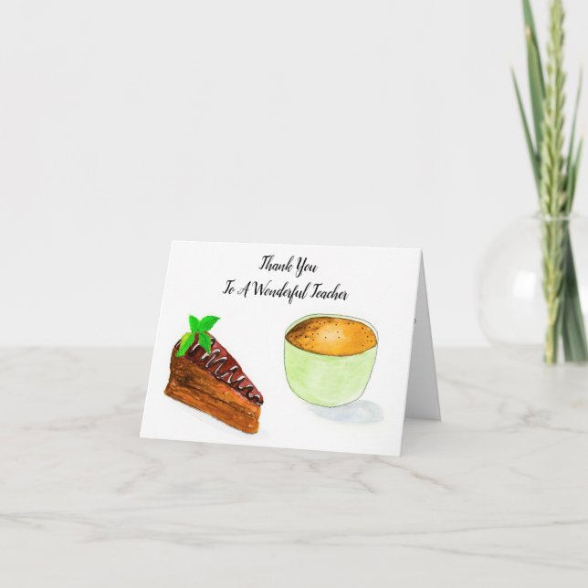 Merci Enseignant Chocolat Cake & Café (Devant)