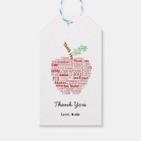 Merci enseignant étiquette de cadeau PTO