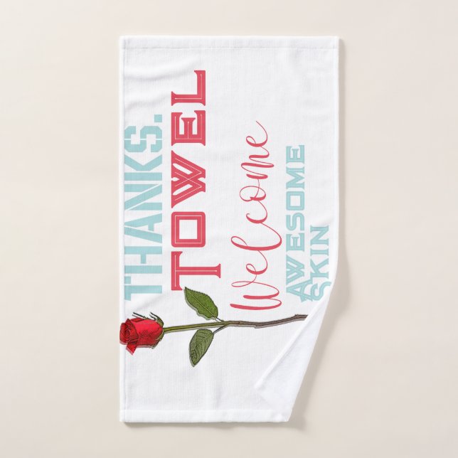 Merci et bienvenue serviette main (Serviette à main)