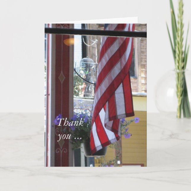 Merci et maison bienvenue - carte de voeux (Devant)