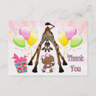 Merci ethnique de baby shower de petit gâteau de
