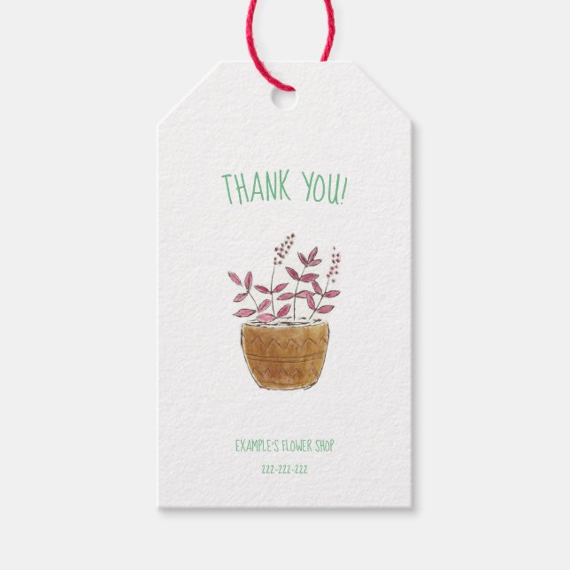 Merci ! étiquette pour fleuriste, fleuriste (Devant)