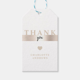 Merci! Étiquettes cadeaux Gold du salon moderne