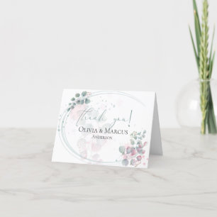 Merci   Eucalyptus Foliage d'aquarelle moderne