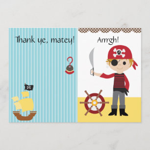 Merci fait sur commande de garçon de pirate