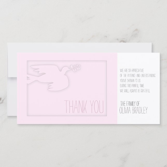 Merci fait sur commande de sympathie de bébé (Devant)