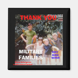 MERCI FAMILLES MILITAIRES Magnet