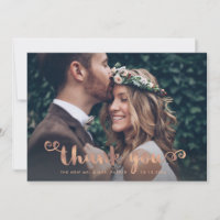Merci fantastique | Mariage Photo Rose Gold Script