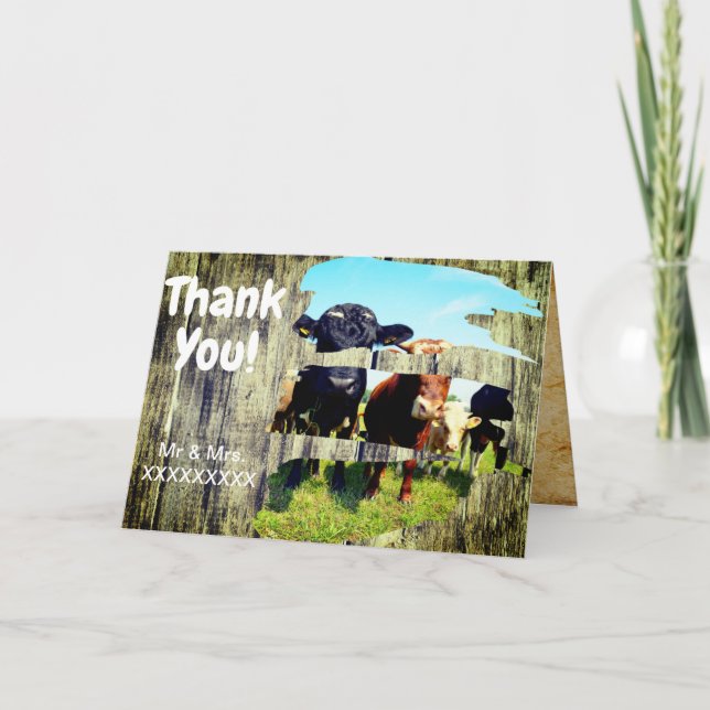 Merci Farm Carte de remerciements (Devant)