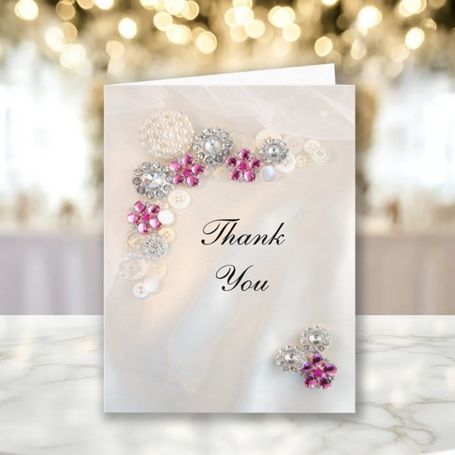 Merci Faux Pearl et Boutons de diamant rose (Créateur téléchargé)