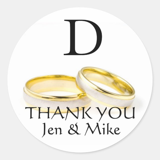 Merci Favor Sticker Monogramme D (Devant)