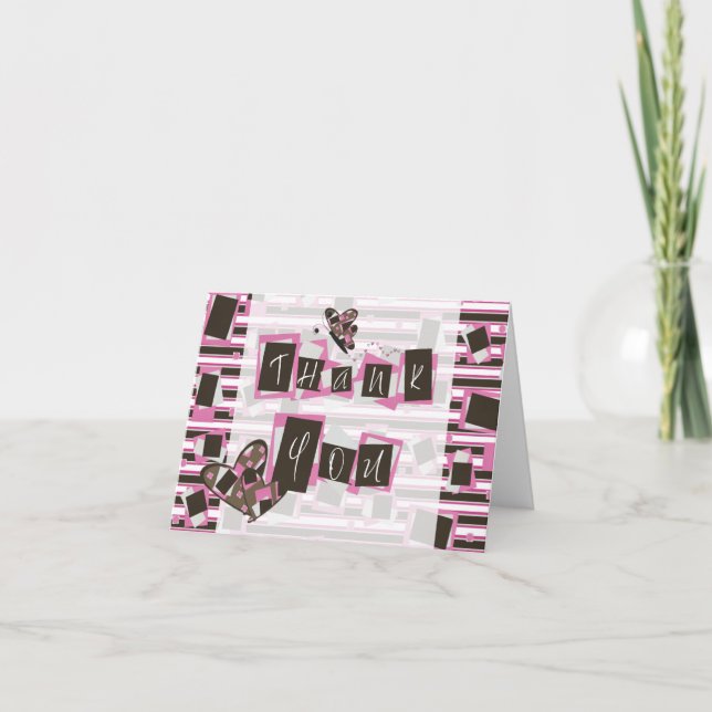 Merci féminin Brown rose rayé (Devant)