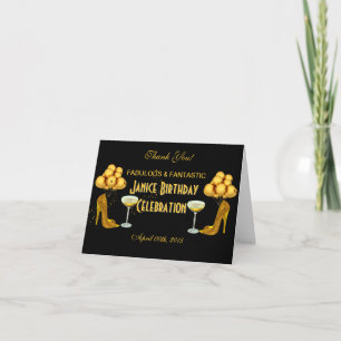 Merci fête d'anniversaire Black Gold