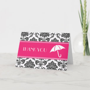 Merci Fête de l'mariée noir et fuchsia