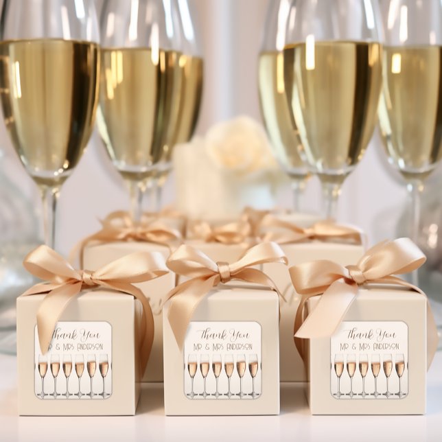 Merci Fête des mariées Mariage Favor Sticker (Créateur téléchargé)