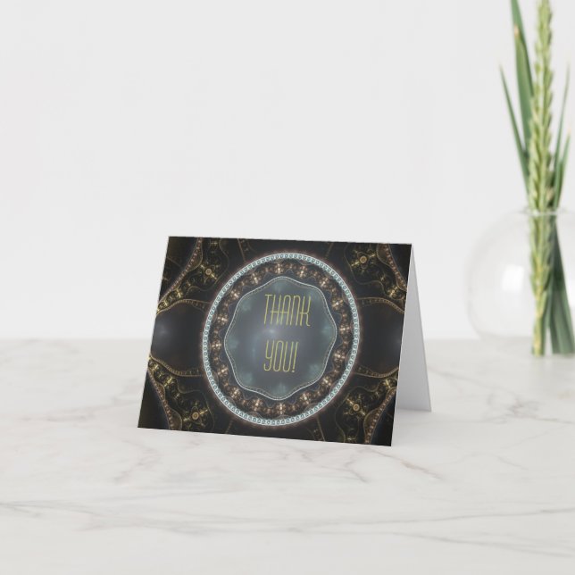 Merci fleuri métallique de fractale de Steampunk (Devant)