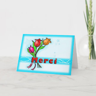 MERCI Fleurs de Merci français dessin Salutation