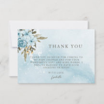 Merci Floral Bleu Hiver