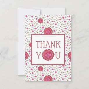 Merci floral de printemps rose mauve