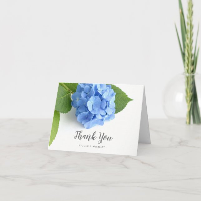 Merci floral d'hortensia bleu (Devant)