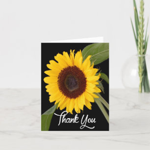 Merci Floral Fleur de tournesol jaune noire