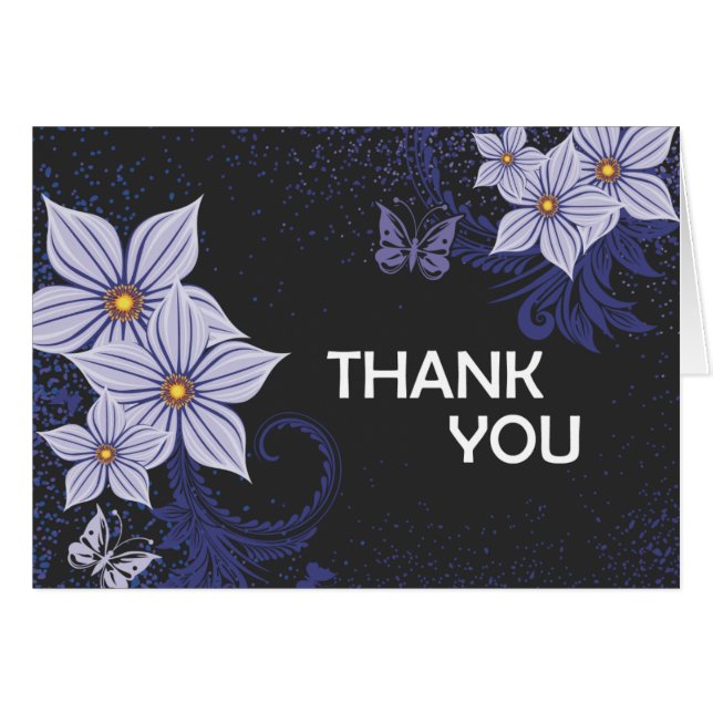 Merci (Floral pourpre) (Devant horizontal)