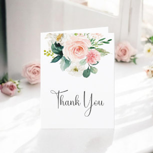 Merci floral rose pâle