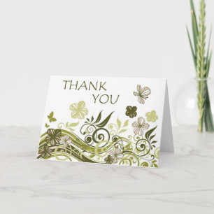Merci (Floral vert olive)