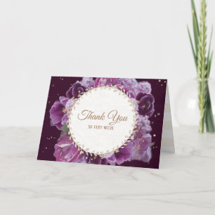 Merci floral violet violet violet peint moderne