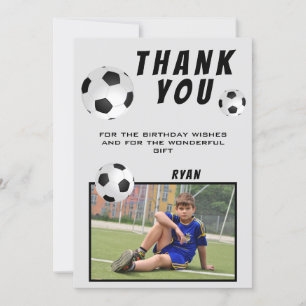 Merci Football  Anniversaire Carte photo