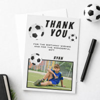 Merci Football  Anniversaire Carte photo
