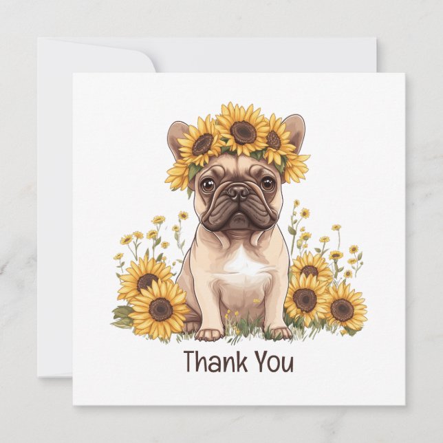 Merci Français Bulldog Tournesol (Devant)