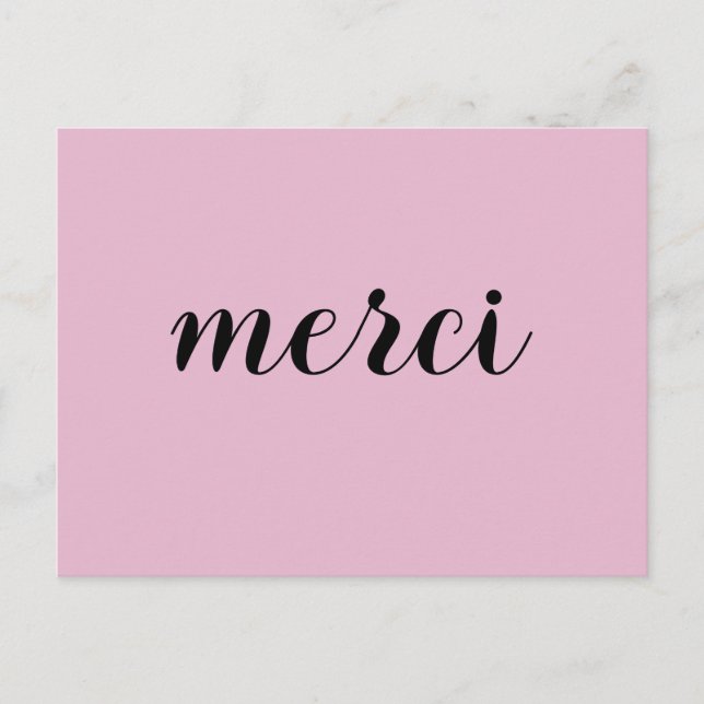 Merci French Thanks Thank You Postcard (Front)