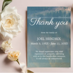 Merci Funérailles Lac Bleu Carte de détresse Sympa