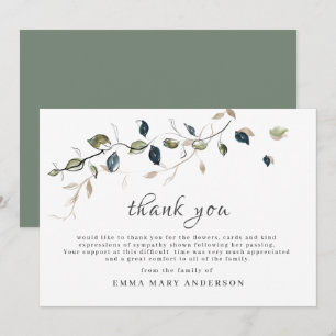 Merci funéraire Botanique Elegance Card