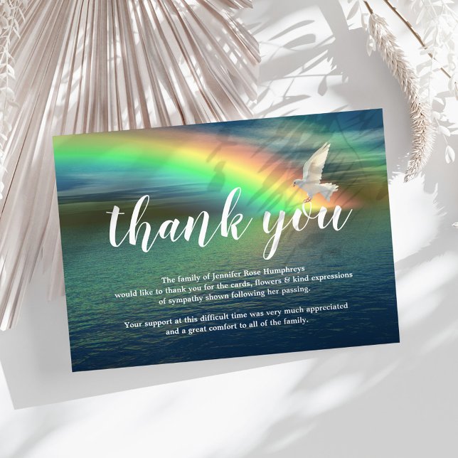 Merci funéraire de Beach Rainbow Dove (Créateur téléchargé)