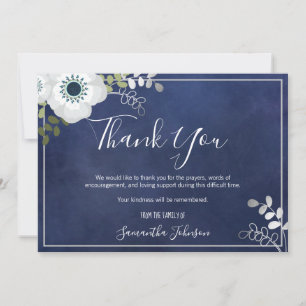 Merci funéraire Élégant Anémonique Floral