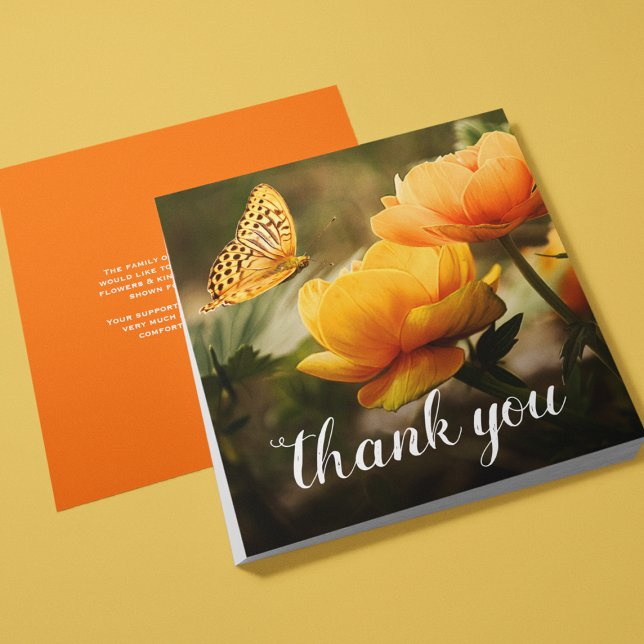 Merci funéraire | Fleurs orange jaune (Créateur téléchargé)
