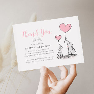 Merci funéraire Le deuil de l'enfant rose