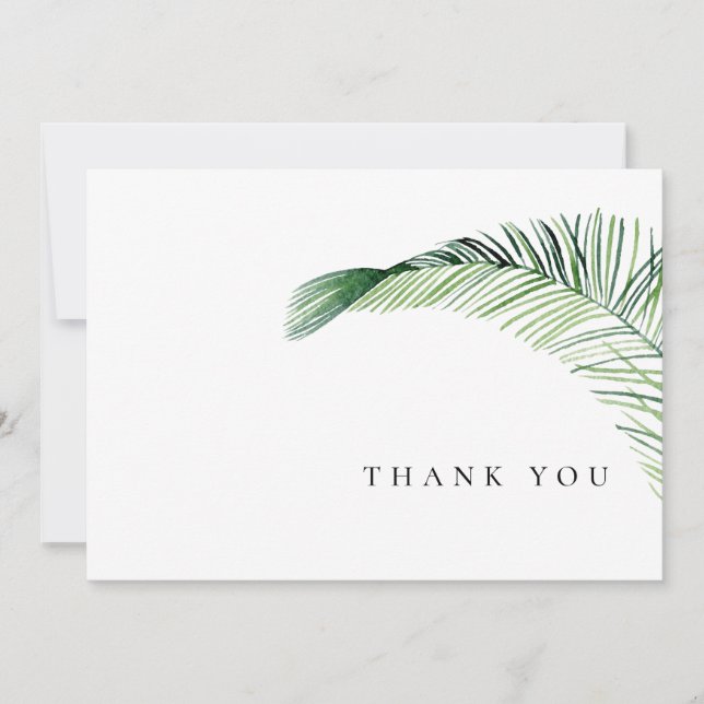 Merci funéraire simple de feuillage tropical (Devant)