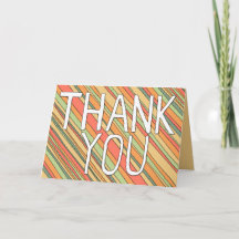 Merci Funky Stripes carte pour notes