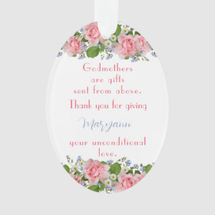 Merci Godmère Cadeau Fleurs roses Personnalisées