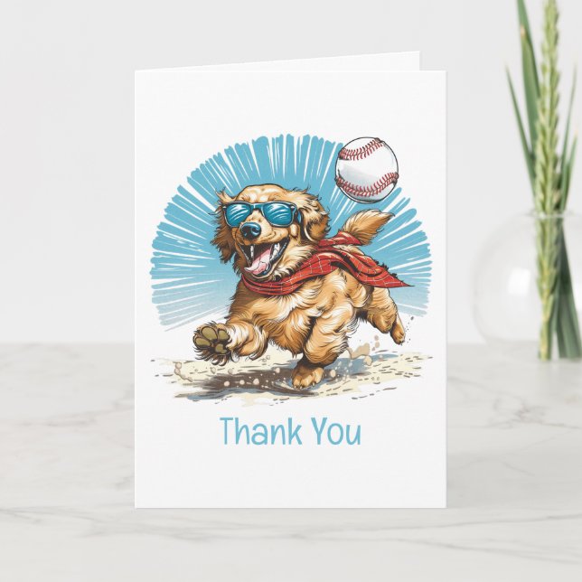 Merci Golden Retriever Jouer au baseball (Devant)