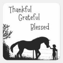 Merci gracieux Sticker Cheval Bienheureux
