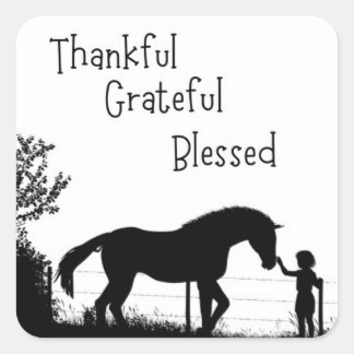 Merci gracieux Sticker Cheval Bienheureux