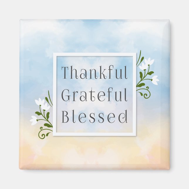 Merci Gratuit Béni Thanksgiving | Magnet (Devant)